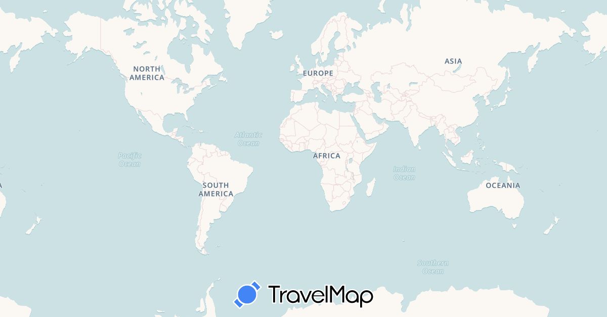 TravelMap itinerary: driving, bus, plane, cycling, hiking, boat, hitchhiking in Aruba, Bermuda, Bahamas, Colombia, Costa Rica, Cuba, Cape Verde, Curaçao, Dominica, Spain, France, Guatemala, Honduras, Martinique, Mexico, Netherlands, Panama, Portugal, Senegal (Africa, Europe, North America, South America)